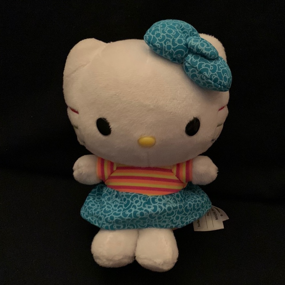 Hello Kitty plush toy blue dress